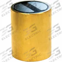 MAG-MATE Rare Earth Magnet: Neodymium, 33/64 in Outside Dia, 0.787 in Thick, 2-Pole Magnet, Encased (MPN PF13N). Key specifications — Color: Brass; Max Pull Force: 6.6 lbf.