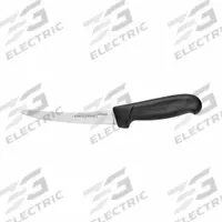 DEXTER RUSSELL Boning Knife: Curved/Semi-Flex, 6 in Overall Lg, Steel Blade, Poly/Nylon Blend Handle (MPN 27283). Key specifications — Sub-brand: Pro Dex; Brand: DEXTER RUSSELL; Blade Material: Steel; Blade Type: Curved; Handle Color: Black; Handle Material: Poly/Nylon Blend; Knife Type: Boning Knife; NSF Certified: No.