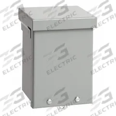 HOFFMAN Enclosure: Steel, 10 in x 8 in x 6 in, 3R, Solid Cover, Screw On, Included, Galvanized (MPN A10R86). Key specifications — Brand: HOFFMAN; Closure Method: Screws; Knockouts: Included.