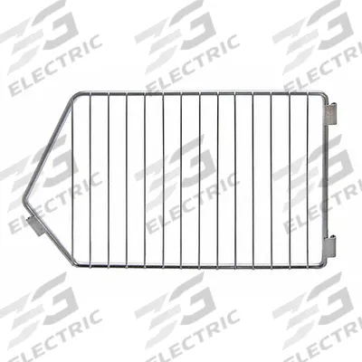 APPROVED VENDOR Modular Stacking Basket Divider: 1/4 in x 20 in x 12 in, Steel, Chrome - Basket Dividers for Wire Shelving