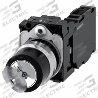 SIEMENS Selector Switch: 2 Position, 22 mm Panel Mounting Size, 1NO/1NC, Series 3SU1150 (MPN 3SU1150-4BF11-1FA0). Key specifications — Manufacturer Part Number: 3SU1150-4BF11-1FA0; Brand: SIEMENS; Switch Action: Maintained/Maintained; Contact Form: 1NO/1NC; Key Removal Position: Any Position.