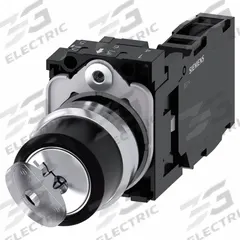 SIEMENS Selector Switch: 2 Position, 22 mm Panel Mounting Size, 1NO/1NC, Series 3SU1150 (MPN 3SU1150-4BF11-1FA0). Key specifications — Manufacturer Part Number: 3SU1150-4BF11-1FA0; Brand: SIEMENS; Switch Action: Maintained/Maintained; Contact Form: 1NO/1NC; Key Removal Position: Any Position.