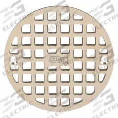 JAY R. SMITH MFG. CO Grate: A, Round, 4 3/4 in Overall Dia, 1/4 in Overall Ht, Nickel Bronze, Bronze (MPN A05NBG). Key specifications — Finish: Nickel Bronze; Brand: JAY R. SMITH MFG. CO; Color Family: Bronze.