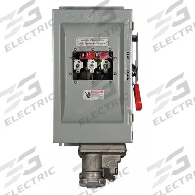 Siemens Safety Switch: Non-Fusible, 60 A, Three Phase, 600V AC, Galvanized Steel - Non-Fusible Safety Switches