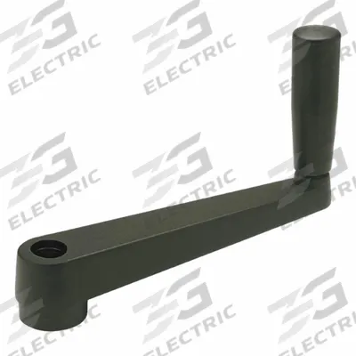 JW WINCO Crank Handle: Zinc w/ Revolving Plastic Grip, 1/2 in Bore Dia - Crank Handles with Revolving Grip