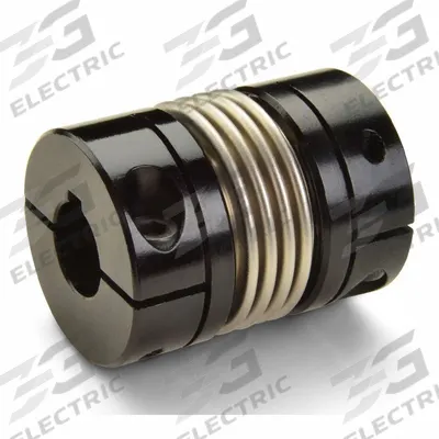 RULAND MANUFACTURING Bellows Coupling: 20 mm Bore Dia 1, 15 mm Bore Dia 2 - Clamp-On Bellows Shaft Couplings for Keyed Shafts