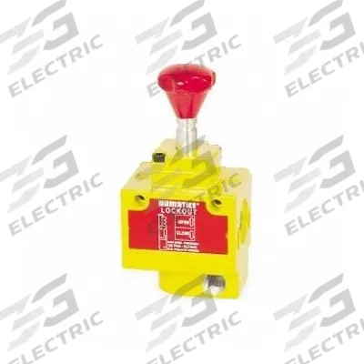 AVENTICS Lock-Out Valve: 3/8 in NPT, 3/8 in NPTF Outlet Size, 150 psig Max Op Pressure - Numatics Compressed Air Line Lockout Valves for FRLs