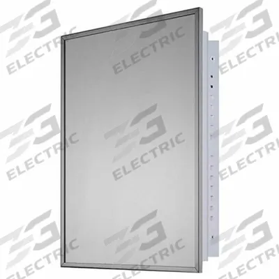 KETCHAM Medicine Cabinet: Rectangular, Glass, 22 in Overall Ht, 16 in Overall Wd - Mirrored Medicine Cabinets