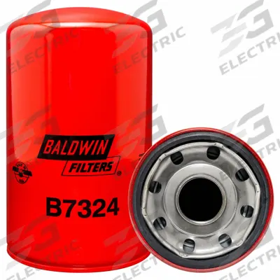 BALDWIN FILTERS Oil Filter: B7324, 1 1/2"-12 Thread Size, 8 1/8 in Overall Ht, Oil - Spin-On Oil Filters