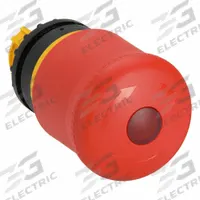 EATON Contact Block: Illuminated, Mushroom Head Profile, Non-Metallic, 22 mm, 2NC (MPN M22-PVLT-K02-230R). Key specifications — Brand: EATON; Action: Maintained; Series: M22; Push Button Material Type: Non-Metallic.