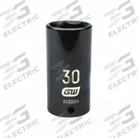 GEARWRENCH General Purpose Impact Sockets: 1/2 in Drive Size, Metric, 30 mm Socket Size, 6-Point (MPN 84588N). Key specifications — attr1215501: GEARWRENCH; attr1215515: Black Oxide; attr1215518: 30 mm.