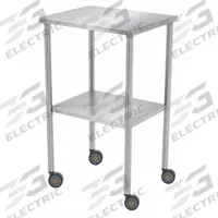 Instrument Table: 18 in Overall Wd, 34 in Overall Ht, 33 in Overall Lg, Stainless Steel, Silver (MPN 7831MR). Key specifications — Brand: BLICKMAN; Caster Type: Swivel; Countertop Material: Stainless Steel.