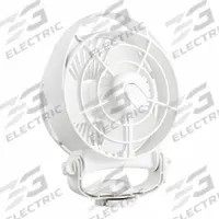 APPROVED VENDOR Compact 360 Degrees Gimbal air flow: 12/24V DC, Hardwired, 6 in Blade Dia, Plastic (MPN 7483CAWBX). Key specifications — Air Flow: 93/105/124 cfm; 108/138/158 cfm; Guard Material: Plastic; Voltage: 12/24V DC; Includes: Mounting Hardware; Current: 0.13/0.18/0.27 A; 0.10/0.16/0.23 A.