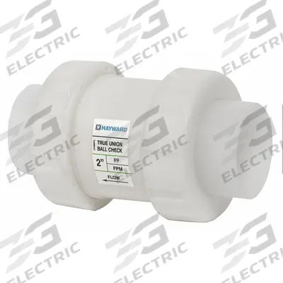 HAYWARD Check Valve: Ball, Inline Valve Body, Polypropylene, 1 in Pipe Size, FNPT x FNPT - Polypropylene Ball Check Valves