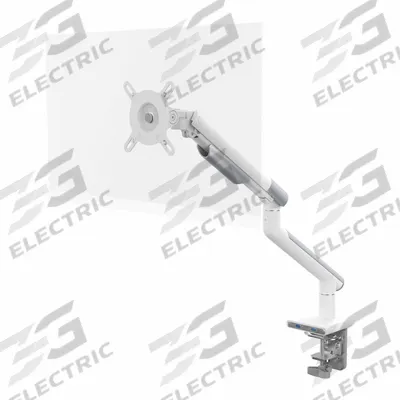 CTA DIGITAL Monitor Arm: White, Steel, Clamp/Grommet Mount - Computer Monitor Arms