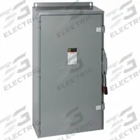 SQUARE D Safety Switch: Fusible, 400 A, Single Phase, 240V AC, Galvanized Steel, Indoor/Outdoor (MPN H225NAWK). Key specifications — Brand: SQUARE D.