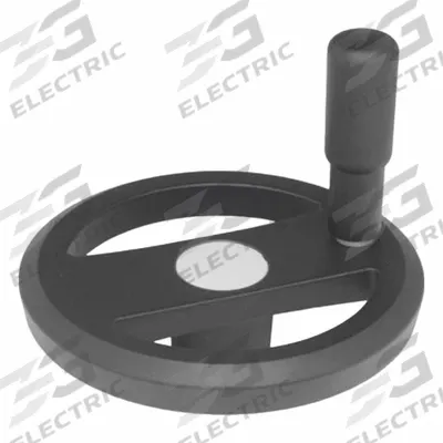 JW WINCO Spoked Hand Wheel: Spoked, Revolving Handle, Aluminum, 14 mm Bore - Spoked Hand Wheels with Revolving Handle