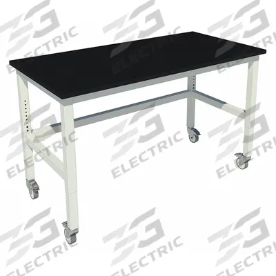 INSTOCK Patriot Work Bench: 30 in Overall Wd, 36 in Overall Ht, 5 ft Overall Lg - Adjustable-Height Laminate Surfaced Lab Tables