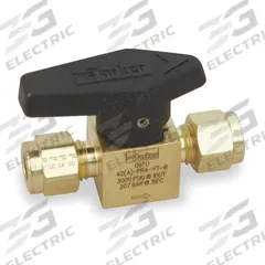 PARKER Rotary Plug Valve: For Chemicals/Gas/Oil Media, 2-Way, 3/8 in Pipe Size, Brass, Compression (MPN 6A-PR6-VT-B). Key specifications — Brand: PARKER.