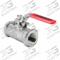 KECKLEY Manual Two-Way Ball Valve: 3/8 in, 316 Stainless Steel, Straight, FNPT x FNPT, One-Piece (MPN BVS3THRSSAGSL-038). Key specifications — Brand: KECKLEY; Handle: Locking Lever.