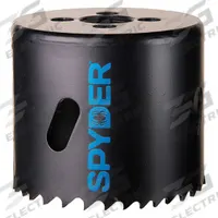 SPYDER Hole Saw: 2 3/8 in Saw Dia., 4/6 Teeth per Inch, 1 7/8 in Max. Cutting Dp, Bi-Metal (MPN 600086CF). Key specifications — attr1098070: 4/6; attr1098087: SPYDER; attr1098073: 1/2"-18.