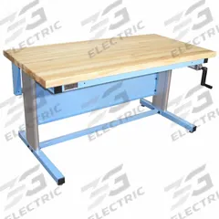 PRO-LINE Ergonomic Work Bench: Adj Ht, Maple, 60 in x 30 in, 500 lb Overall Load Capacity, Blue (MPN EL6030M-L14). Key specifications — Brand: PRO-LINE.