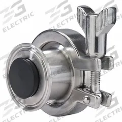 VNE Air Blow Check Valve: Poppet, Inline Valve Body, 2 1/2 in Pipe Size, For Fluids Media, Clamp (MPN EG62C-6L2.5-.5-V). Key specifications — Average Surface Roughness (Ra): 32 micron-in; Brand: VNE; 3-A Compliance: Meets 3A Sanitary Standards.