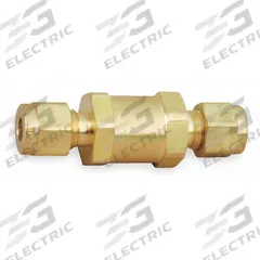 PARKER Instrumentation Check Valve: For Fluids/Gas Media, Poppet, Inline Valve Body, Brass, Buna-N (MPN 4A-C4L-10-BN-B). Key specifications