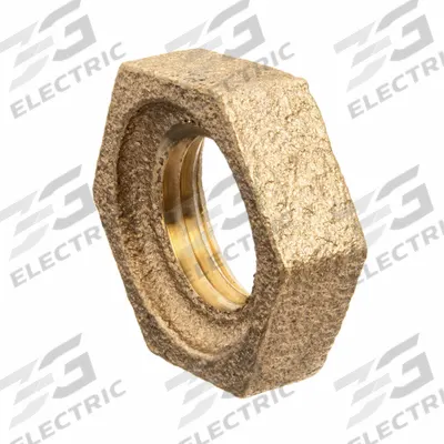 APPROVED VENDOR Locknut: Locknut, 3/8 in, BSPP Threaded, Class 125, C89833 Brass - Low-Pressure Threaded Pipe Fittings