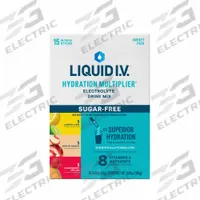 LIQUID I.V. Hydration Drink Mix: Lemon Lime/White Peach/Raspberry Melon, Single-Serve, 15 PK (MPN LVM-1526). Key specifications — attr1120939: LVM-1526; attr1136921: Assorted.