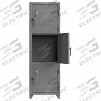 STRONG HOLD Locker: 24 in x 24 in x 75 in, 3 Tiers, 1 Units Wide, 3 Lockers, 24 in x 24 in, Steel (MPN 26-3D-24-3T-EK-L). Key specifications