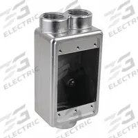 CALBRITE Electrical Box: Stainless Steel, Rectangular, 1 Gangs, 3/4 in Hub Size, 25 cu in Capacity (MPN S60700FDCC). Key specifications — Color: Gray; Brand: CALBRITE.