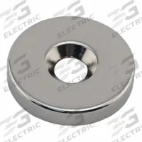 APPROVED VENDOR Rare Earth Magnet: Neodymium, 1 in Outside Dia, 0.187 in Thick, Ring Magnet, 45 (MPN NR010021NCTS). Key specifications — Color: Silver; Max Pull Force: 23.19 lbf.