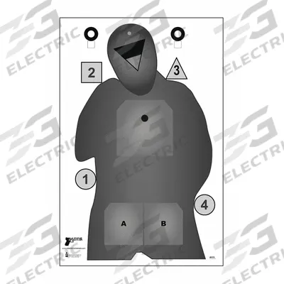 ACTION TARGET Shooting Range Targets: Paper, Silhouette Target, 35 in Ht, 23 in Wd - Silhouette Targets