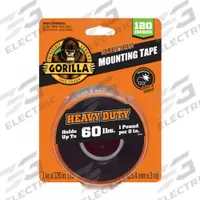 THE GORILLA GLUE COMPANY Film Tape: 1 in Roll Wd, 3 3/8 yd Overall Roll Lg, 43 mil Thick, Acrylic (MPN 102441)