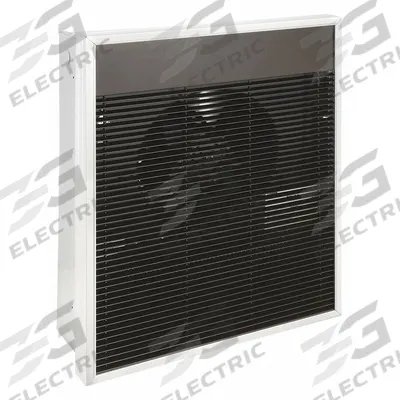 Dayton Recessed Electric Wall-Mount Heater: 4800W, 277V AC, Single Phase, 277V AC - Large Recessed Electric Wall Heaters