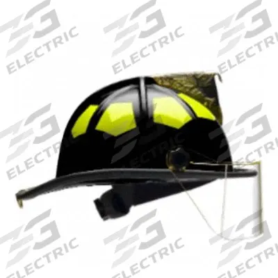 BULLARD Fire Helmet: Black, Fiberglass