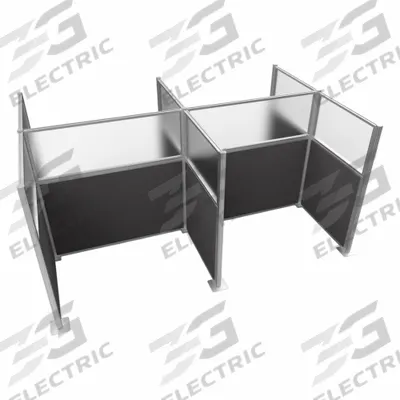 VERSARE Cubicle Kit: 72 in Overall Ht, 48 in_72 in Overall Wd, 8 Panels - Modular Cubicle Walls