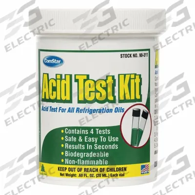 COMSTAR Acid Test Kit: Onsite, Acid Level, 4 Tests, Color Change - Acid Testing Kits