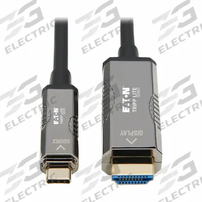 EATON TRIPP LITE USB-C to HDMI Cable: 32.8 ft Overall Lg, 4K @ 60 Hz, PVC - Active Optical USB-C Male to HDMI Male Cables