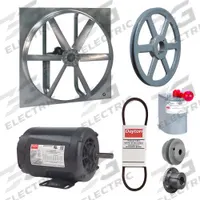 Exhaust/Supply Fan: Belt Drive, 36 in Blade, 3/4 hp, Open Dripproof, 208-230/460V AC, 3 ph (MPN 7AR20). Key specifications — Brand: DAYTON; Motor Enclosure: Open Dripproof; Nameplate Voltage: 208-230/460V AC; Enclosure Design: Open Dripproof Motor.