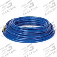 GRACO COUPLED HOSE: 3/16 in Inside Dia, 50 ft Overall Lg, Nylon, Nylon, Blue, 180°F Op Temp - Max (MPN 214697). Key specifications — Brand: GRACO; Tube Material: Nylon; Color: Blue; Compatible Media Type: Paints; Compatible with Manufacturer Model Number: Airless Sprayers; Cover Material: Nylon; Fitting Gender: Female.