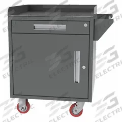 GREENE MANUFACTURING, INC. Mobile Cabinet Workbench: 30 in x 24 in, Steel, Gray, Backsplash, Steel (MPN MG-100.STL). Key specifications — Included Components: Backsplash; Assembly: Fully Assembled; Brand: GREENE MANUFACTURING, INC..