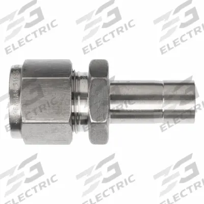 BRENNAN INDUSTRIES Compression Fitting Straight: 3/4 in OD x 1/2 in OD Fitting Size - Clean & Bagged Single-Ferrule Stainless Steel Fittings