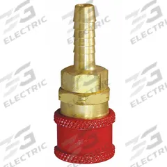 HANSEN Quick Coupler Body: Hose Barb, 3/8" (MPN RD708SL). Key specifications — Manufacturer Part Number: RD708SL; Hose Connection Gender: Male; Hose Connection Size: 3/8 in; Hose Connection Type: Hose Barb; Locking Type: Sleeve; Brand: HANSEN; Color Code: Red.