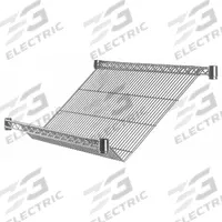 METRO Slanted Wire Shelf: 36 in x 18 in, 1 Shelves, Split Sleeve, 200 lb Load Capacity, Dry, Silver (MPN 1836DNC-1PK). Key specifications — NSF Approved: Yes; Recommended Environment: Dry; Material: Steel; Brand: METRO; Color: Silver; Finish: Chrome; NSF Approval: NSF Approved.