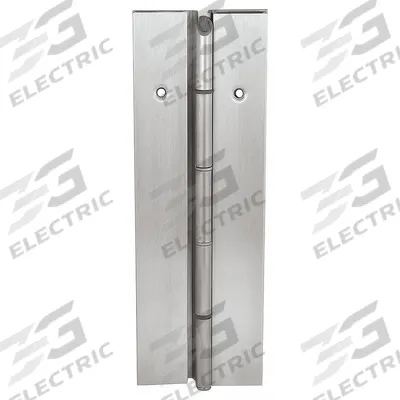 MARKAR Piano Hinge: Stainless Steel, 7 ft Leaf Ht, 1 11/16 in Leaf Wd - Full Surface-Mount Piano Hinges