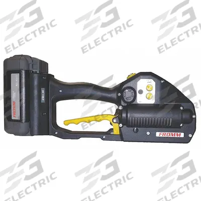 FROMM Strapping Combo Tool: Fits 3/4 in Strap Wd, Friction Weld, 36 V Battery Volt - Battery Combination Tools for Plastic Strapping
