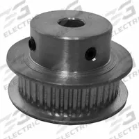 APPROVED VENDOR Timing Pulley: Trapezoidal, Fixed, For MXL Timing Belt Section, For 1/4 in Belt Wd (MPN 42MP025-6FA3). Key specifications — attr1328229: APPROVED VENDOR; attr1328272: Trapezoidal; attr1328235: Clear Anodized.