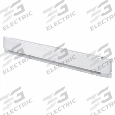 CADET Baseboard Heater: Commercial Grade, 2000/1500 W, Thermostat Included, White - Standard Electric Baseboard Heaters